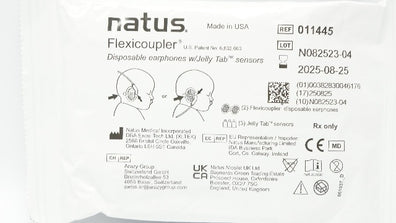 Natus 011445 Flexicoupler Disposable Earphones w/Jelly Tab Sensors